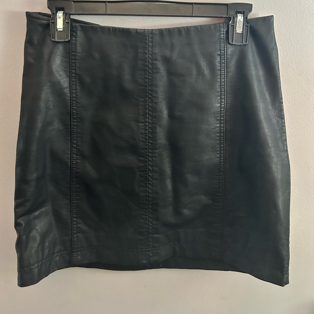 Free people leather skirt